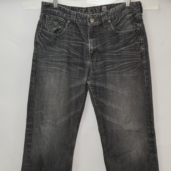 mens black guess jeans